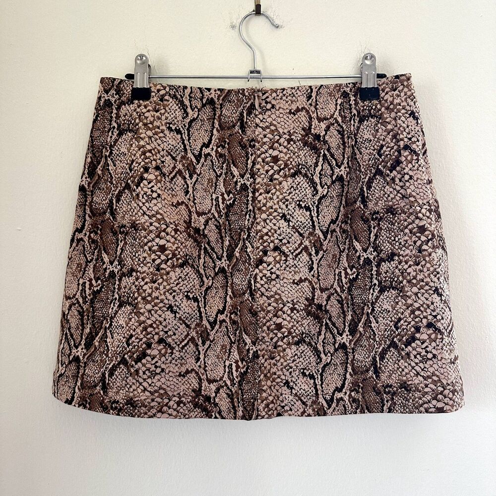 Reformation Jaime Snake Skin Print Mini Skirt In … - image 5